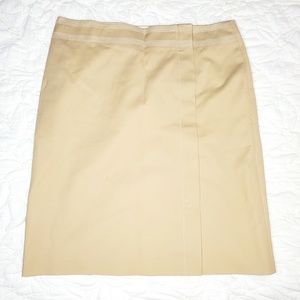 Linda Allard Ellen Tracy Beige Pencil Skirt